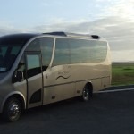 Luxury VIP Golf Bus on Location near a Hidden Links Course